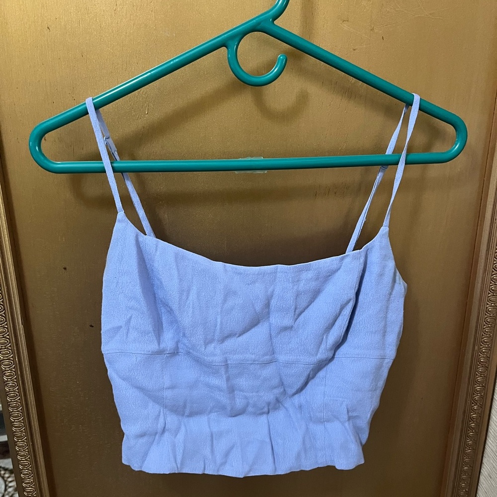 Periwinkle Spaghetti Strap Crop Top